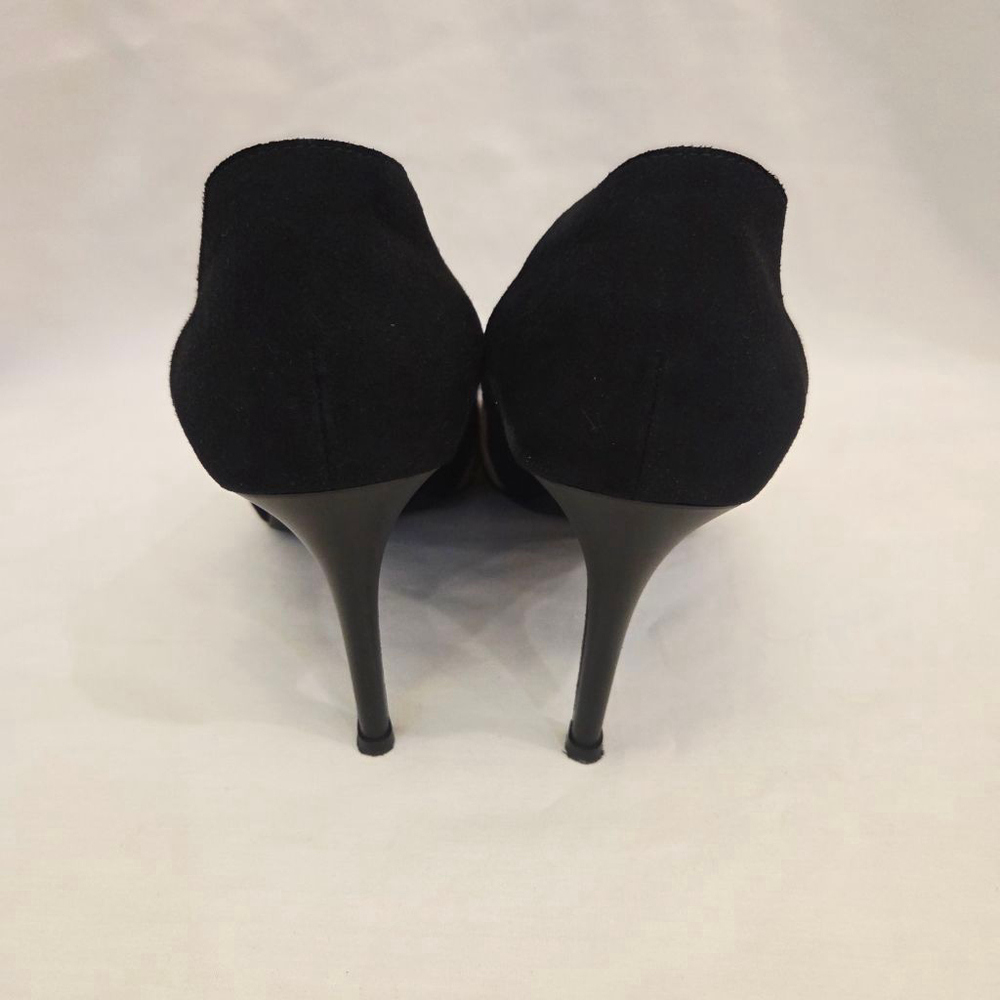 CLAUDIA CIUTI Black Tan Suede Pointed Toe Heels Size 8 - Picture 4 of 9
